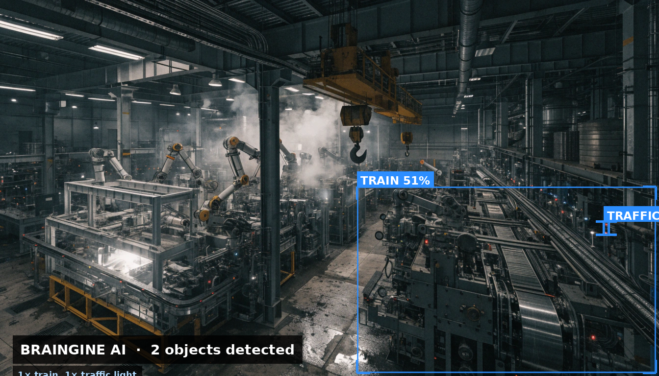 Wide industrial manufacturing facility