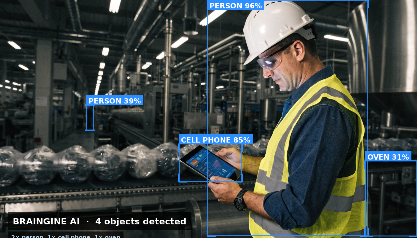 Plant manager with tablet showing production analytics