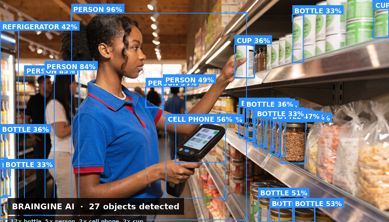 Retail associate restocking shelves with inventory device
