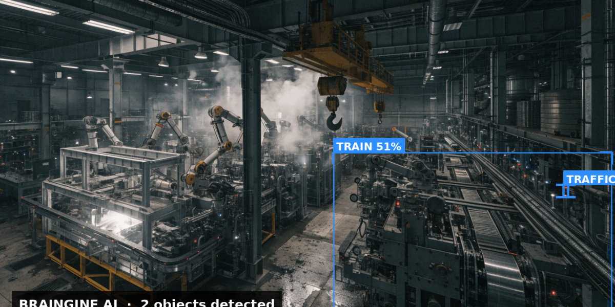 Wide industrial manufacturing facility